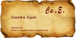 Csonka Egon névjegykártya